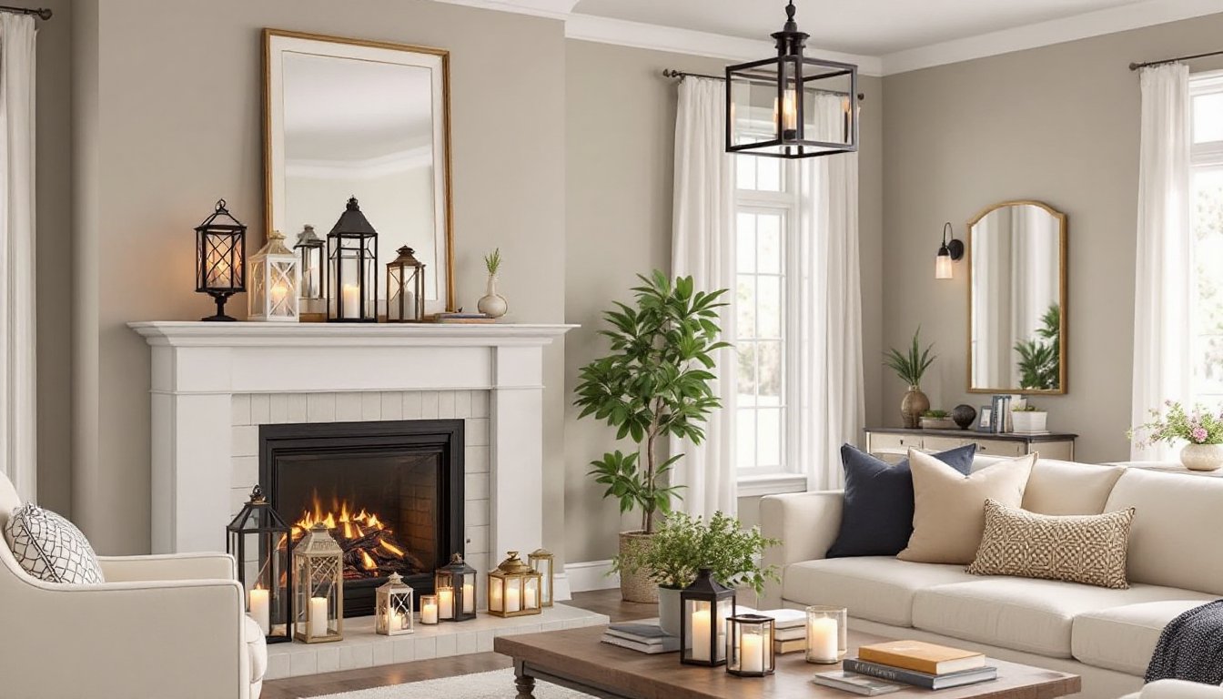 lantern decor ideas living room